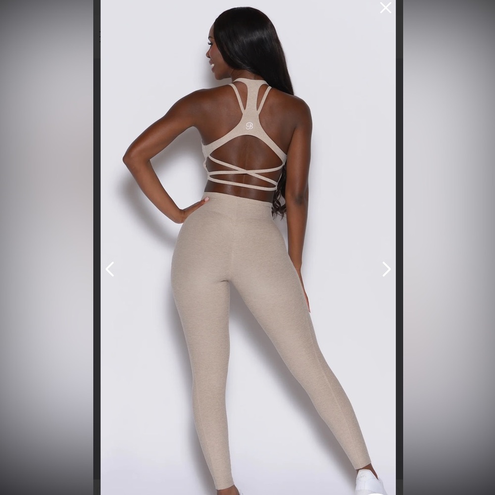 Bombshell Sportswear Taupe Curves Leggings - Picture 2 of 4